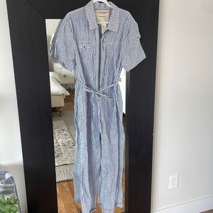 Anthropologie linen jumpsuit romper